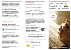 Boletin 10 de enero 2015 - Iglesia Adventista Madrid-Alenza