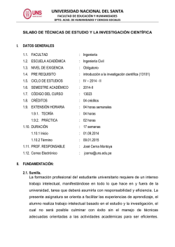 UNIVERSIDAD NACIONAL DEL SANTA - Biblioteca Central de la