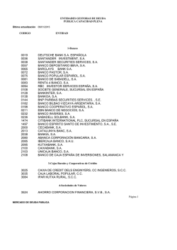 0019 DEUTSCHE BANK S.A. ESPA&Ntilde;OLA 0036 - Banco de Espa&ntilde;a