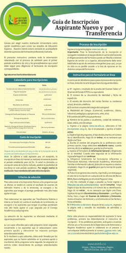 Gu&iacute;a Matr&iacute;cula Estudiante Nuevo y Trasferencia - Instituci&oacute;n
