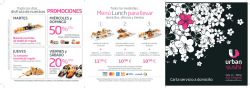folleto para pedir a domicilio - Urban Sushi