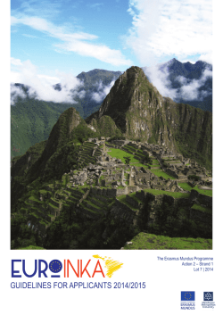 Guidelines for Applicants - EuroInkaNet