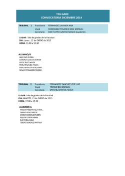 Convocatoria Trabajos Fin de Grado GADE