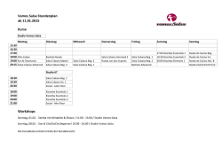 Vamos Salsa Stundenplan ab 11.01.2015 Kurse Workshops