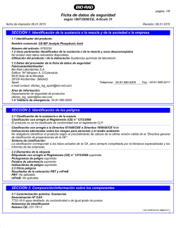 Ficha de datos de seguridad - Bio-Rad