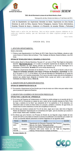 Ya est&aacute; lista la junta del mes de ENERO - Departamento de