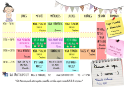 Horario La Patapouf temporada 14-15