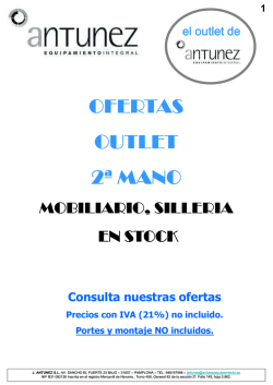 OFERTAS OUTLET 2&ordf; MANO - Ant&uacute;nez Equipamiento Integral