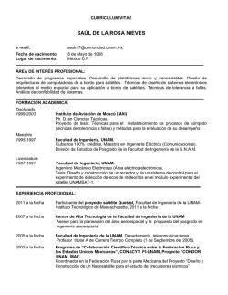 CURRICULUM VITAE - P&aacute;ginas Personales UNAM