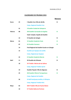 CALENDARIO PRUEBAS 2015 OFICIAL