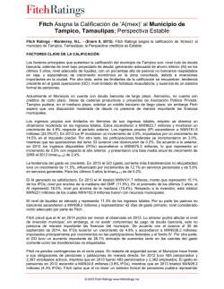 Fitch Asigna la Calificaci&oacute;n de 'A(mex)' - Fitch Ratings M&eacute;xico