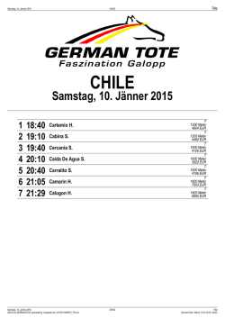 Samstag, 10. J&auml;nner 2015 - German Tote