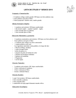 LISTA UTILES 5 2015.pdf - Nuestra Se&ntilde;ora del Pilar
