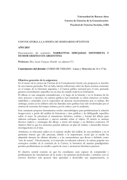 Narrativas dibujadas: historieta y humor gr&aacute;fico en Argentina