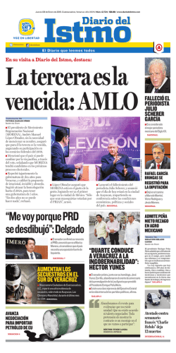 &ldquo;Me voy porque PRD se desdibuj&oacute;&rdquo;: Delgado - Agencia Imagen del