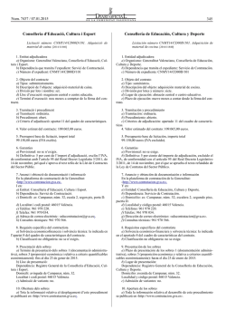 Conselleria d'Educaci&oacute;, Cultura i Esport Conseller&iacute;a de Educaci&oacute;n