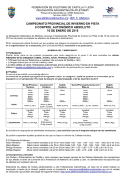 CAMPEONATO PROVINCIAL DE INVIERNO EN PISTA II CONTROL