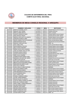 V - Arequipa - Colegio de Enfermeros del Per&uacute;