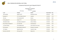 20&ordf; Jornada de SEGUNDA DIVISI&Oacute;N B - Real Federaci&oacute;n Espa&ntilde;ola