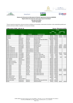 1.2. Reporte diario de precios de hortalizas, Zonal Bel&eacute;n - FHIA