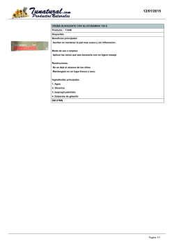 CREMA SUAVIZANTE CON GLUCOSAMINA 130 G Producto