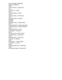 LIGA GUILLERMO MOSQUEDA SABADO 10 ENERO 15 TRIBU