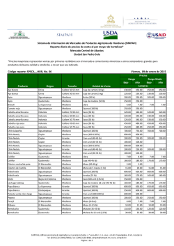 Central de Abastos &ndash; San Pedro Sula - FHIA