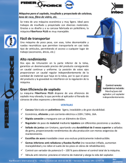 fiber force &ndash; ficha t&eacute;cnica - Insuflado con m&aacute;quina