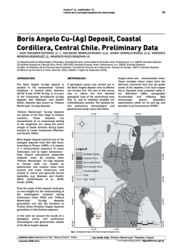Boris Angelo Cu-(Ag) Deposit, Coastal Cordillera, Central Chile