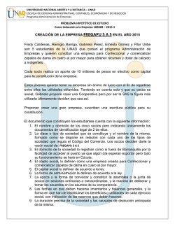 CREACI&Oacute;N DE LA EMPRESA FREGAPU S A S EN EL A&Ntilde;O 2015