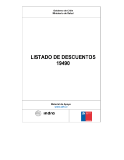 LISTADO DE DESCUENTOS 19490 - SIRH - Ministerio de Salud