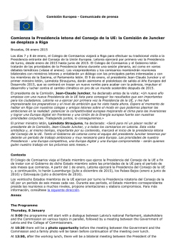 Comienza la Presidencia letona del Consejo de la UE: la - Europa