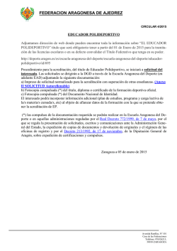 Educador Polideportivo - Federaci&oacute;n Aragonesa de Ajedrez