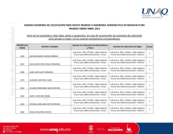 AGENDA EXAMENES DE COLOCACI&Oacute;N PARA NUEVO - UNAQ
