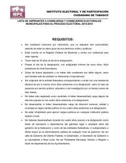 aspirantes a consejeras y consejeros electorales municipales pre
