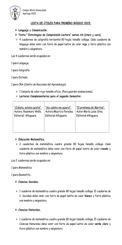 Primero B&aacute;sico - Colegio Mar&iacute;a Inmaculada