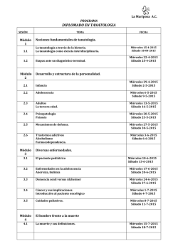 temario tanatolog&iacute;a - La Mariposa AC