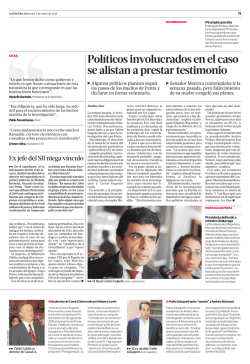 Pol&iacute;ticos involucrados en el caso se alistan a prestar - Papel Digital