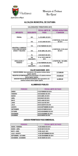 Descargar CALENDARIO TRIBUTARIO 2015Tipo de - Duitama