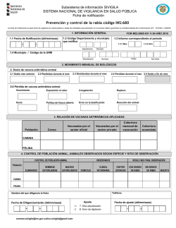 Prevenci&oacute;n y control de la rabia c&oacute;digo INS:680 - Instituto Nacional