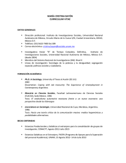 mar&iacute;a cristina bay&oacute;n curriculum vitae - P&aacute;ginas Personales UNAM