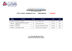 Licenciatura en Enfermer&iacute;a