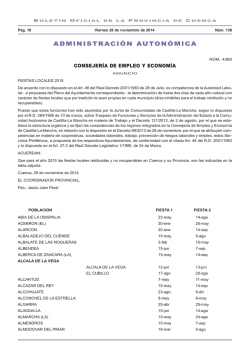 Fiestas locales Cuenca 2015 - Portal de Castilla La Mancha