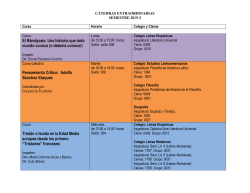 Cursos de C&aacute;tedras Extraordinarias