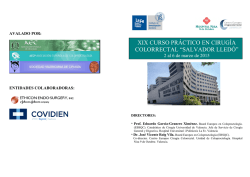 XIX Curso Cirugia Colorrectal Valencia 2015 - Sociedad Valenciana