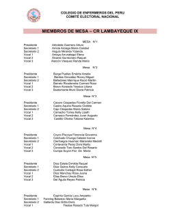 IX - Colegio de Enfermeros del Per&uacute;