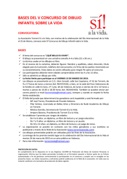 para ver las bases del v concurso infantil sobre la - TorrentSIalaVida