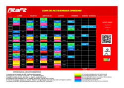 GUIA DE ACTIVIDADES DIRIGIDAS - AltaFit