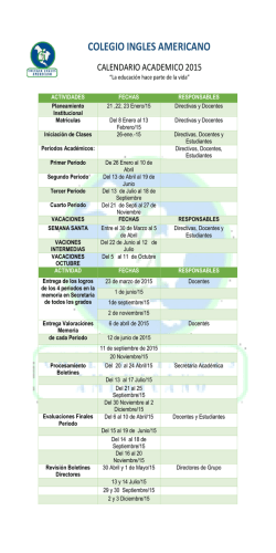 Cronograma de Actividades