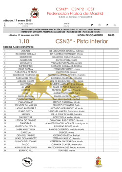 Orden de salida - Ecuestre Online